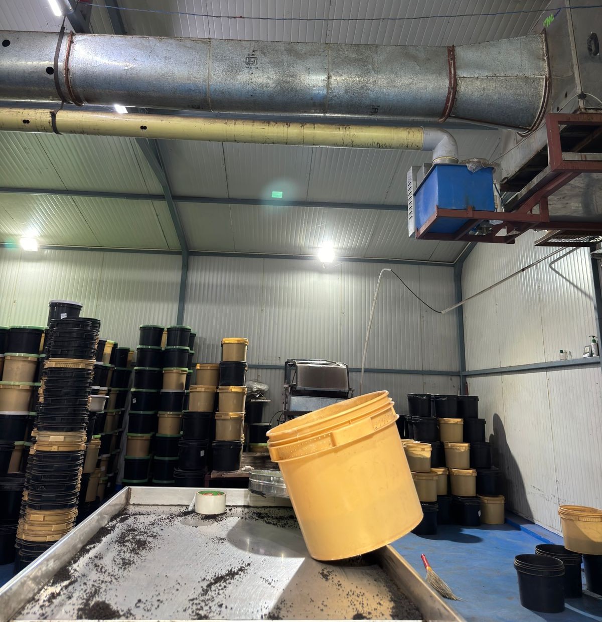 Indoor production and handling area